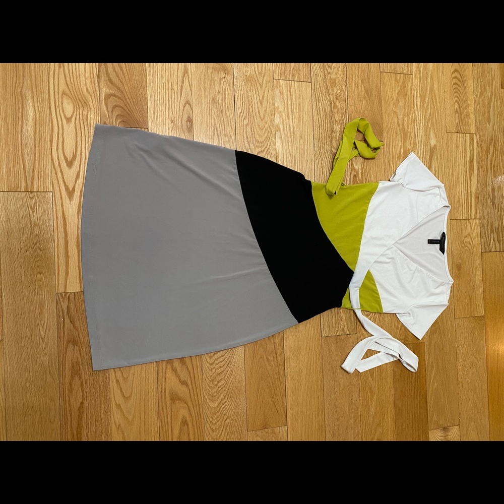 BCBG Colorblock Wrap Dress - Picture 7 of 8